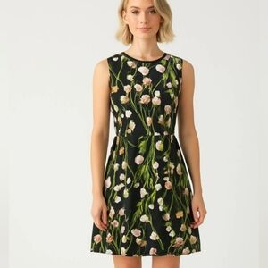 Victoria Beckham for Target Black and White A-line Midi Dress Size Small.